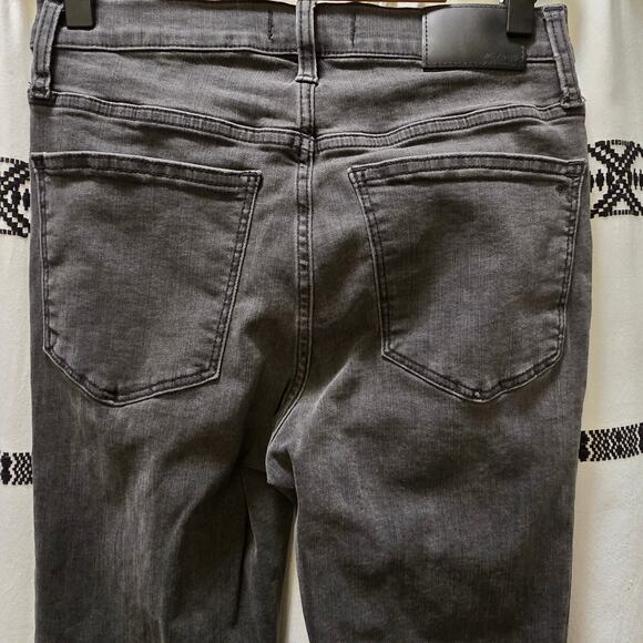 Madewell 9" Mid-Rise Skinny black ripped raw hem jeans size 27 Tall - Picture 10 of 12